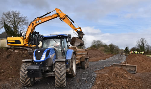 Backloader, tractor and Trailer